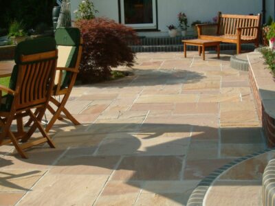 Indian sandstone paving
